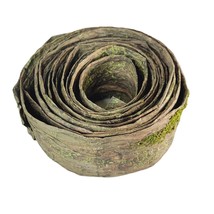 Mossy Bark Wood Crepe Paper Ribbon 3 Inch Wired 5 Yard Camouflage Holiday  - £15.58 GBP