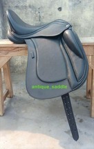ANTIQUESADDLE Leather Dressage Double Flap Changeable Gullets Saddle - £391.00 GBP