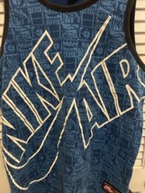Nike Air Mens Jersey Size L Tank Blue Big Swoosh Sleeveless Pivot - $32.99