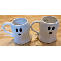Halloween Ceramic &quot;BOO&quot; Ghost Figural Mug Spooky! 4.5&quot; (SET OF 2) NEW! - $113.52 MXN