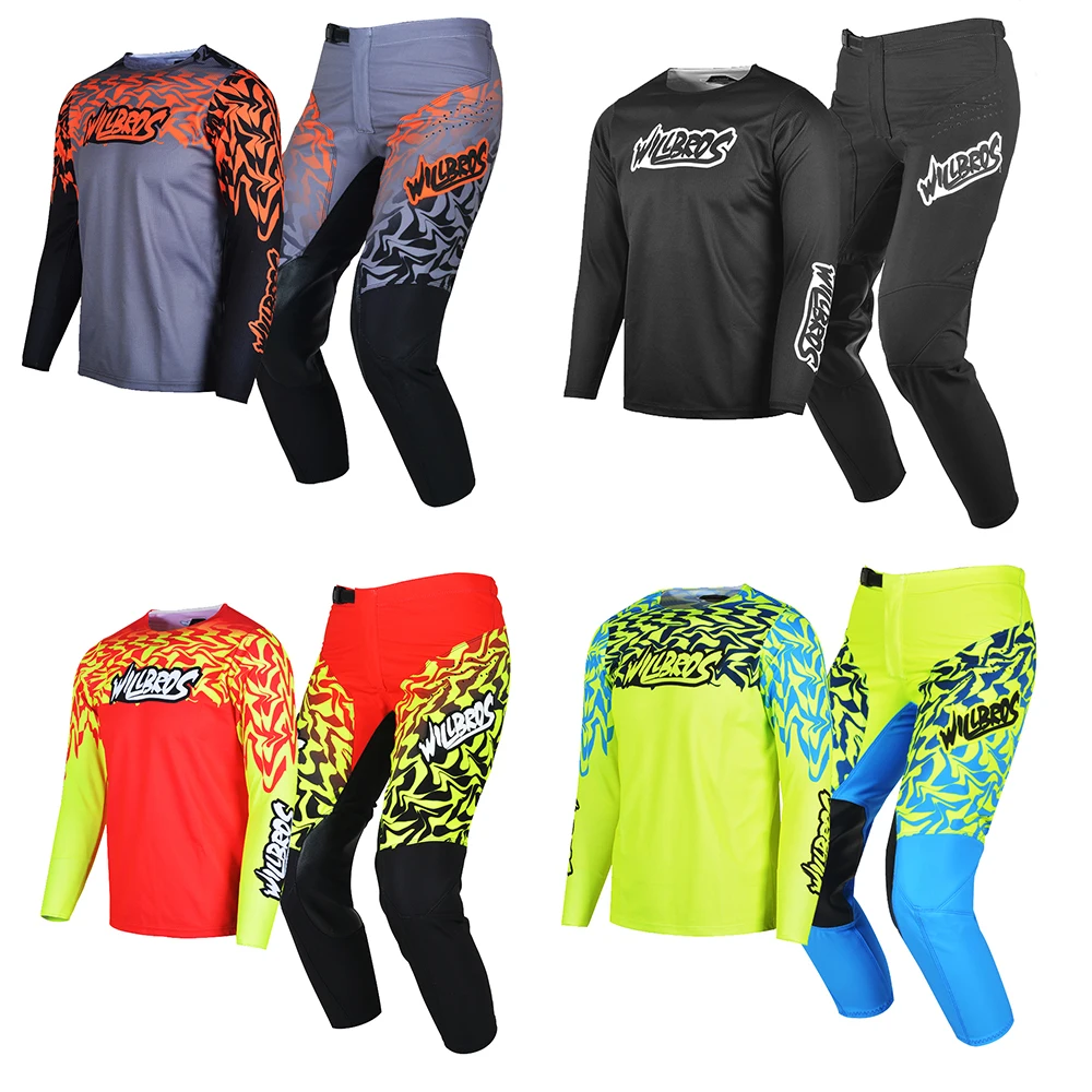 Outh jersey pant combo for kids mx motocross gear set willbros children racing suit off thumb200