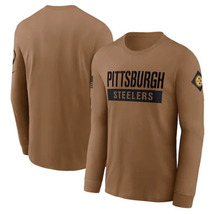 Pittsburgh Steelers NFL Football Long Sleeve Shirt Salute to Service - £51.00 GBP