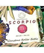 SCORPIO Zodiac Roller Bottle Crystal Set for Essential Oil Astrology Wic... - £8.06 GBP