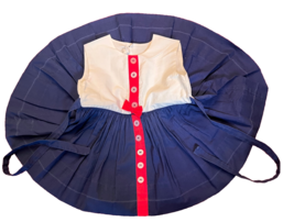 RETRO Tiny Town Togs Vtg Girls Dress  Sz 2T Red White Blue Cotton 1950s - $811.95 MXN