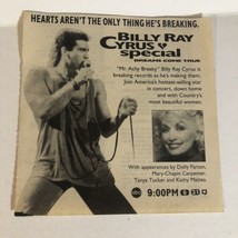 Billy Ray Cyrus Special Print Ad Vintage Dolly Parton TPA4 - £4.67 GBP