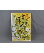 Vintage Postcard - British Cartoon Map - Traveltime  - $15.00