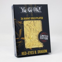 Yu-Gi-Oh! Red Eyes Black Dragon Metal Card 24k Gold Plated Ingot Limited Edition - £28.53 GBP