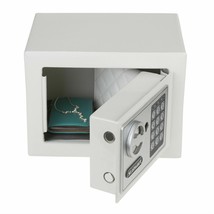 Electronic Deluxe Digital Gray Metal Safe 9 x 6.5 x 6.5 In. Store Valuables - £60.40 GBP