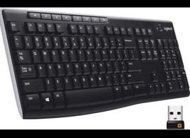 Logitech K270 Wireless Keyboard for Windows 2.4 GHz Full-Size Number Pad... - $24.75