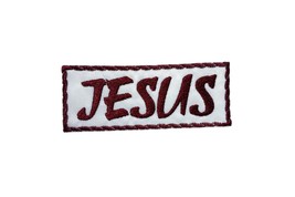 Jesus Christian Iron-On Patch  3.75&quot; x 1.5&quot; Jesus God Resurrection Easter Christ - £4.69 GBP
