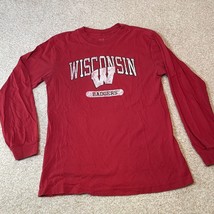 Wisconsin Badgers Long Sleeve T-Shirt Red NCAA Youth Large - $12.99