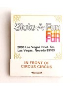 Slots A Fun Casino Room Vintage Matchbook Las Vegas Matches Unstruck E19J - $34.16 CAD
