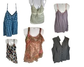 Lot of 6 Tops women Jr XL Eyeshadow St Johns Bay Mudd Vtg Y2K sleeveless - £27.41 GBP