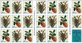 1997 32c Merian Botanical Prints, Booklet of 20 Scott 3126-27 Mint F/VF NH - £10.15 GBP