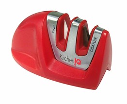 Kitchen Knife Sharpener Pull Through Blade Sharpen Knives Coarse Fine Compact - £9.77 GBP