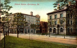 Vintage POSTCARD- Federal Square, Harrisburg, Pa BK59 - £3.58 GBP