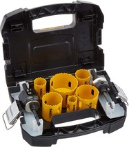 DEWALT Hole Saw Kit, Standard Electrician&#39;s Set, Bi-Metal (D180002) , Yellow - £80.82 GBP