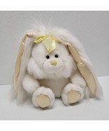 Vintage Chosun White Bunny Plush Yellow Satin &amp; Long Ears Yellow Bow - $45.53
