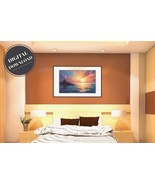 PRINTABLE wall art, Dreamy Sunset Watercolor, Landscape | Digital Download - £2.73 GBP