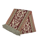 Red Gold Thick Jacquard Elegant Bed Table Runner Tapestry Tassel  Fringe... - $32.71