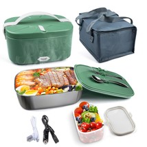Electric Lunch Box Food Heater, 80W Heated Lunch Boxes For Adults With B... - £30.29 GBP