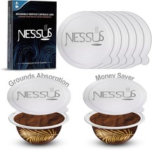 NESSUS Aluminum Foils Lids for Reusable Nespresso Pods Vertuo, Foil Seals to - £21.50 GBP