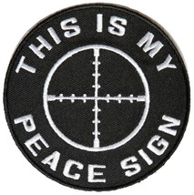 This Is My Peace Sign Rifle Scope Round Patch - Color - Veteran Owned Business. - $9.00