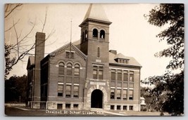 Lisbon OH Ohio RPPC Chestnut Street School Real Photo Postcard G33 - $29.95