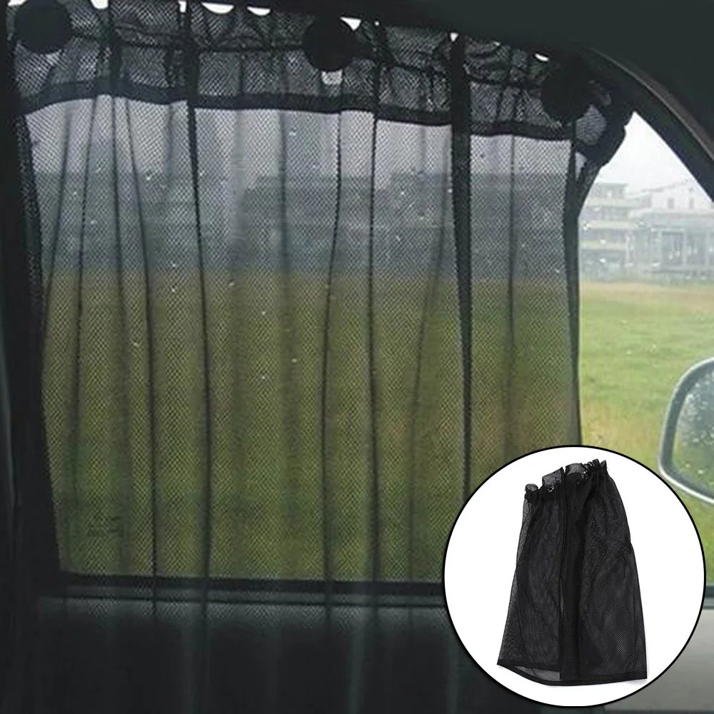 2Pcs Universal Car  Shade UV Protection Side Window Curtain With Suction Cups    - £64.91 GBP