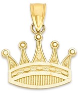 10k Real Solid Gold Tiara Pendant Crown Princess Jewelry Royalty Gifts f... - $120.70