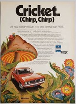 1971 Print Ad Plymouth Cricket Small Compact Cars Chirp Chirp - £9.54 GBP