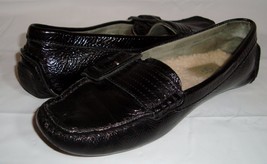UGG Black Patent Buckle Driving Loafers 5 US 3.5 UK 36 EUR Slip On Shoes - $31.64