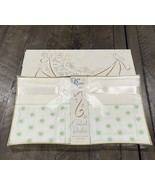 Vtg Dan River Pillow Cases Green Tulips Sealed NOS Embroidered Combed Pe... - €34,22 EUR
