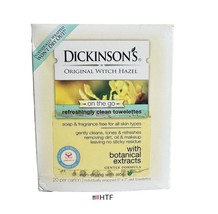 Dickinson&#39;s Original Witch Hazel Refreshingly Clean Towelettes 20 ct, 1 Box New - £23.34 GBP