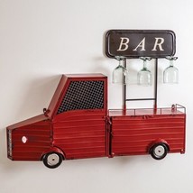 Large Red Truck metal Wall Bar - SALE - $80.00