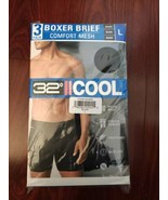 32 Degrees COOL Men&#39;s 3PK Comfort Mesh Boxer Briefs LARGE 36-38 Waist - $23.99