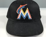 Miami Marlins Sombrero Adulto Talla Única Negro Arcoiris Logo M Tira Tra... - $10.38