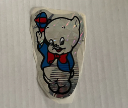 Vending Machine Prism Decal Sticker Looney Tunes Porky Pig Vintage 1980&#39;s  - $4.74