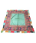Handmade Antique Indian Kashmir Shawl 4.6&#39; x 4.7&#39; (142cm x 145cm), 1900s... - $4,108.11 CAD