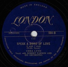Vera Lynn 78 Speak A Word Of Love / So This Is Love SH3H - £5.53 GBP