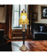Art Deco Table Lamp &quot;BLACK SHIMMER&quot; Collector&#39;s Item Lötz Light - $10,495.32 MXN