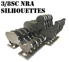 3/8sc NRA Metallic Silhouette Targets - 20pc Small Bore Pistol Knock-over Plates - £217.99 GBP