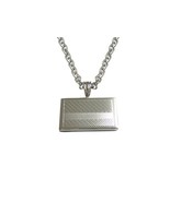 Kiola Designs Silver Toned Etched Colombia Flag Pendant Necklace - $34.99