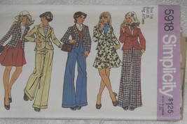 Simplicity Pattern 5918 Fitted Jacket, Pants, Short Skirt Young Jr Teen Size 7/8 - £6.64 GBP