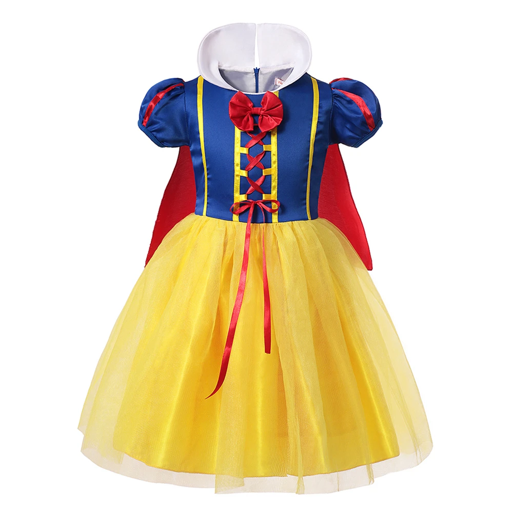 Play  Princess Snow White Dress for Girl Play Costume with Cloak Halloween Lace  - £29.57 GBP