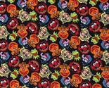 Flannel The Muppets Characters Faces Allover Black Fabric Print by Yard ... - $13.95