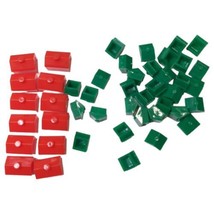Vintage 1961 Monopoly 32 Houses And 12 Hotels Replacement Plastic Pieces - £3.49 GBP