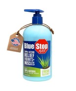 Blue Stop Max Massage Gel for Body Aches, 16 oz Pump Bottle; 3 in 1 Prod... - $23.71