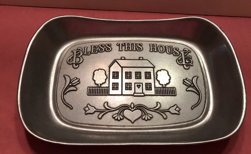 Wilton RWP "Bless This House" Armatale CountryWare Bread Plate Farmhouse Vntg - $9.90