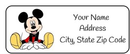 30 Personalized Mickey Mouse return address labels,disney,stickers,tags - £9.47 GBP